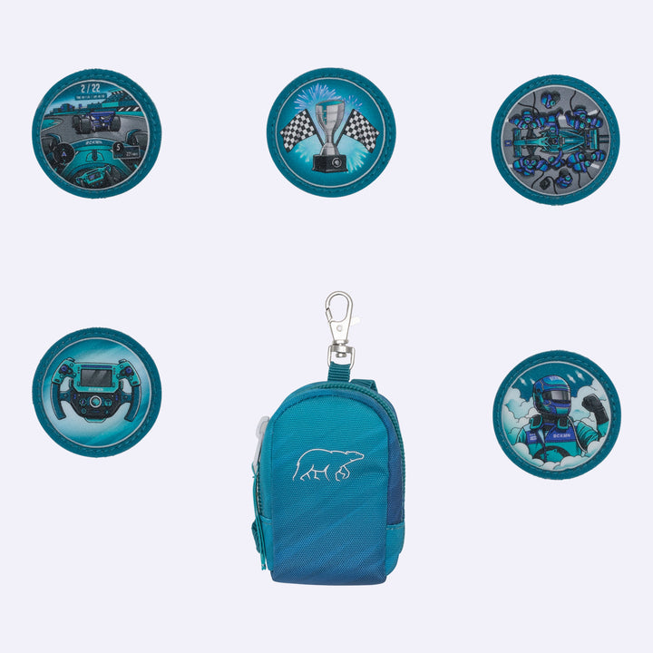 Mini backpack with buttons, Racing