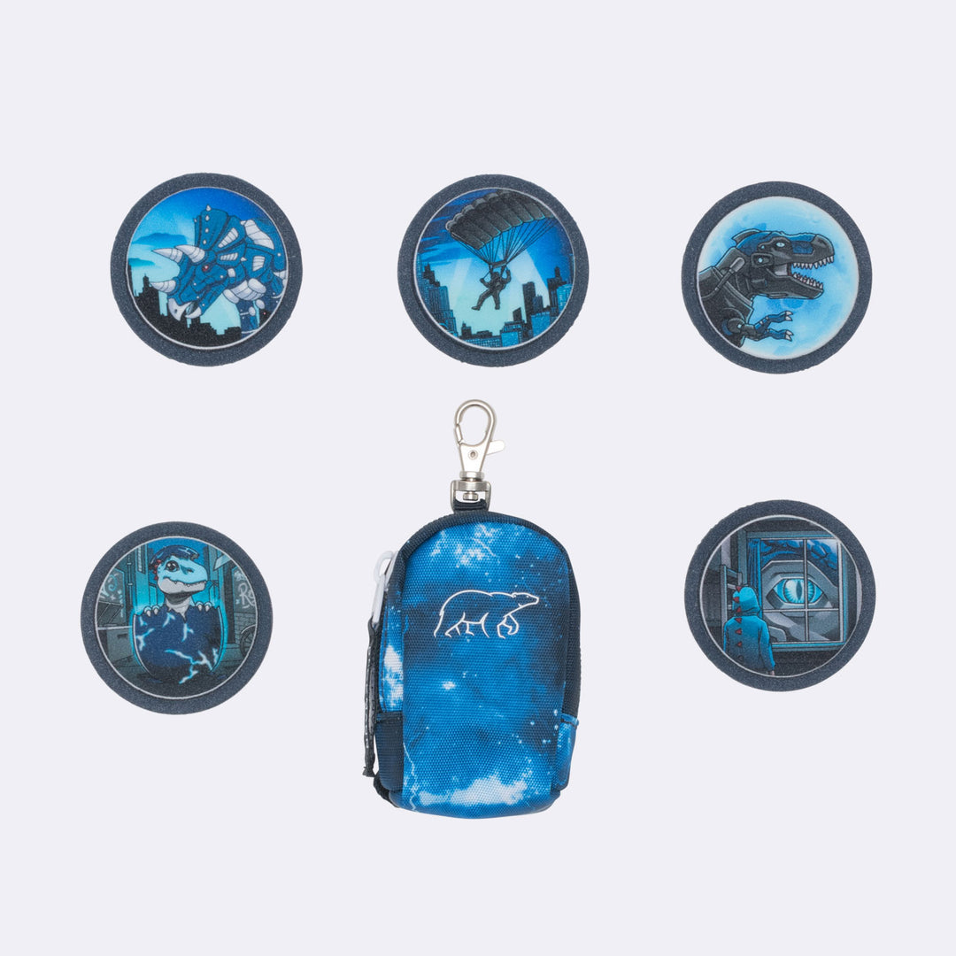 Mini backpack with buttons, Tech Rex
