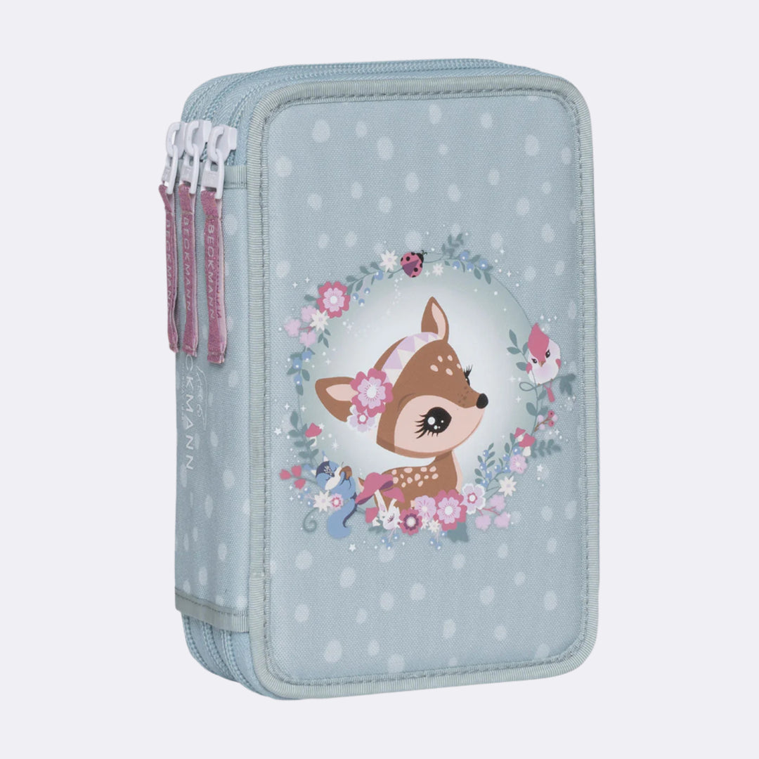 Trelags pennal med innhold, Forest Deer Dusty Mint