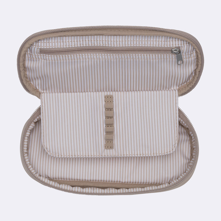 Oval pencil case, Beige