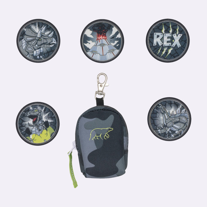 Mini-rygsæk med buttons, Camo Rex
