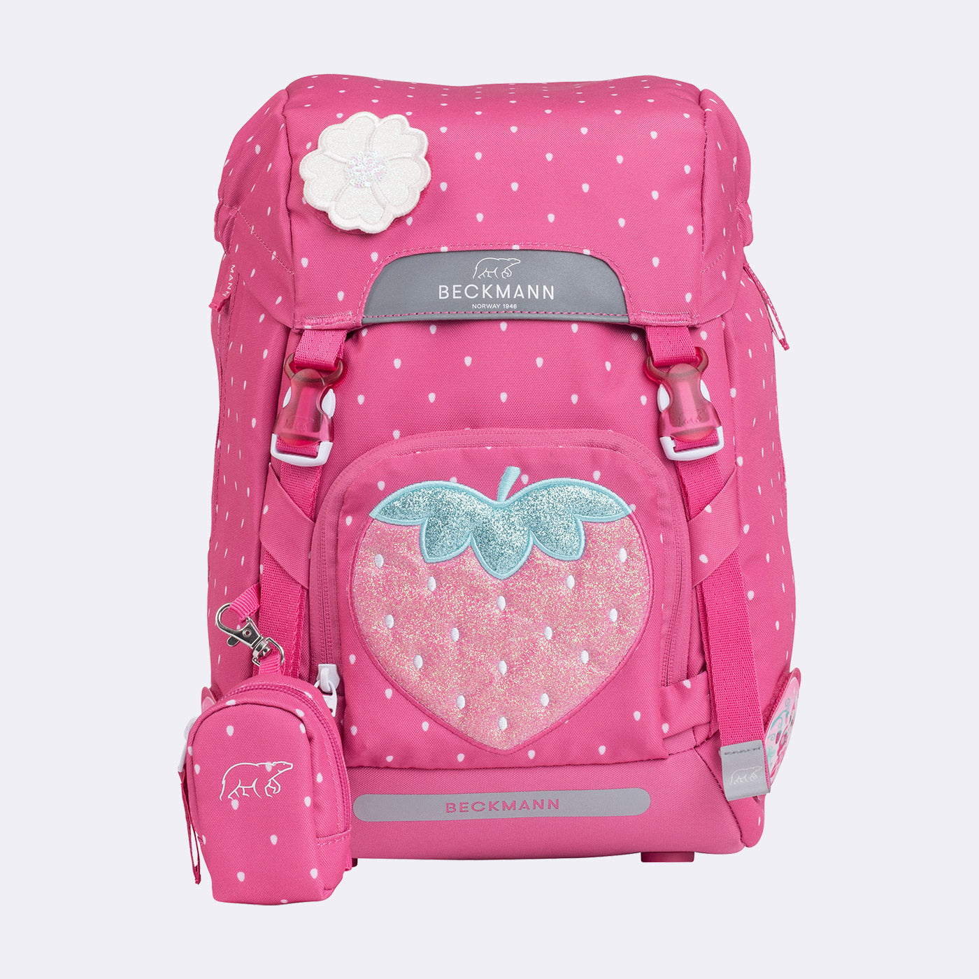 BECKMANN ピンクリュック 2年保証付き Classic, Strawberry – Beckmann Norway