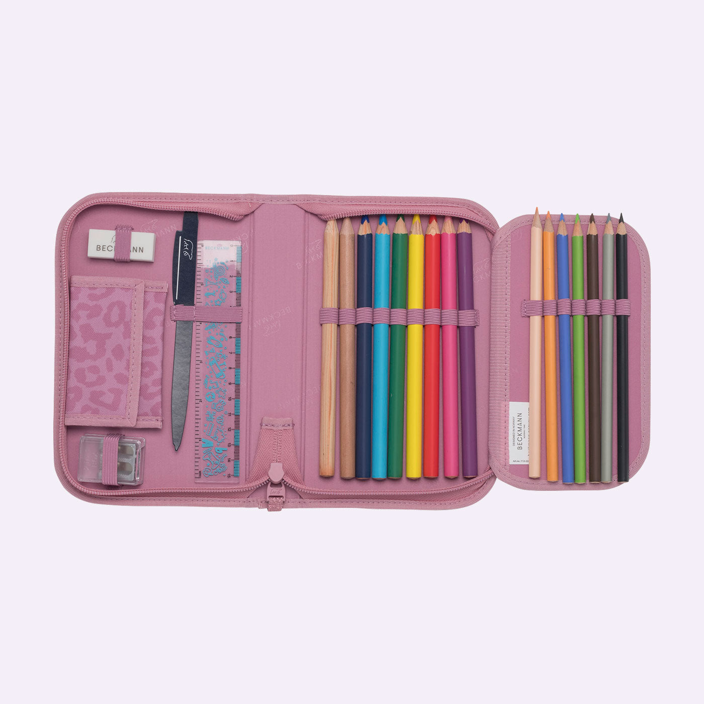 ୨୧ はるページ Single section pencil case with content, Cheetah – Beckmann
