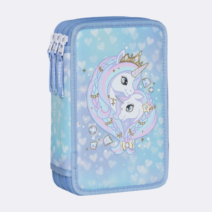 Trelags penalhus med indhold, Unicorn Princess Ice Blue