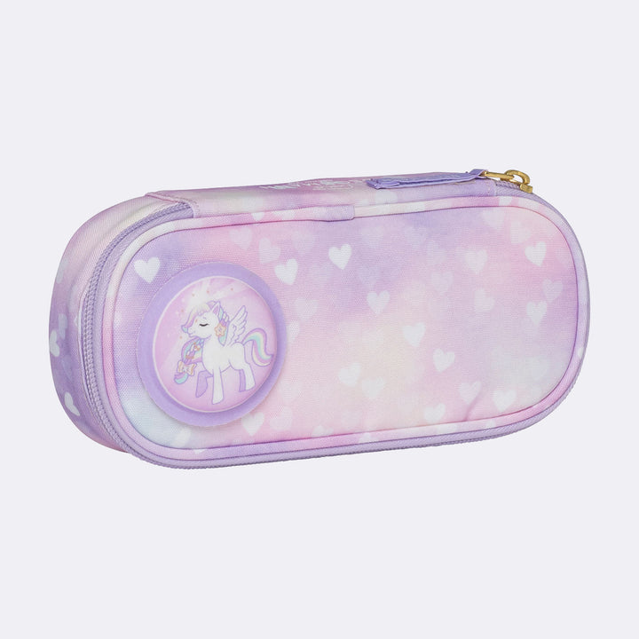 Oval pencil case, Unicorn Princess Purple