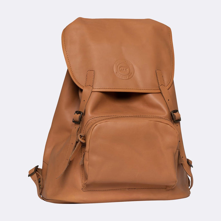 Leather backpack 18 liter, Nature