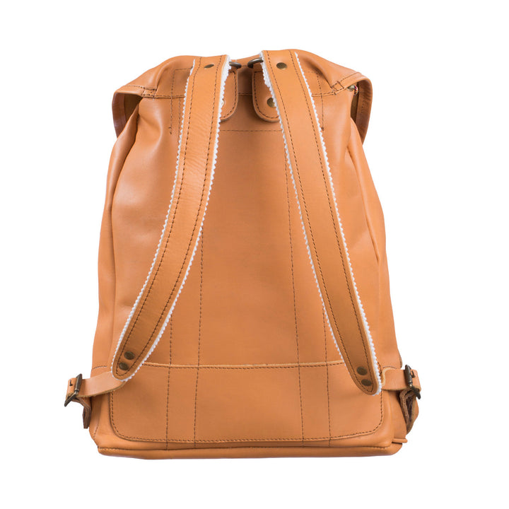Leather backpack 18 liter, Nature