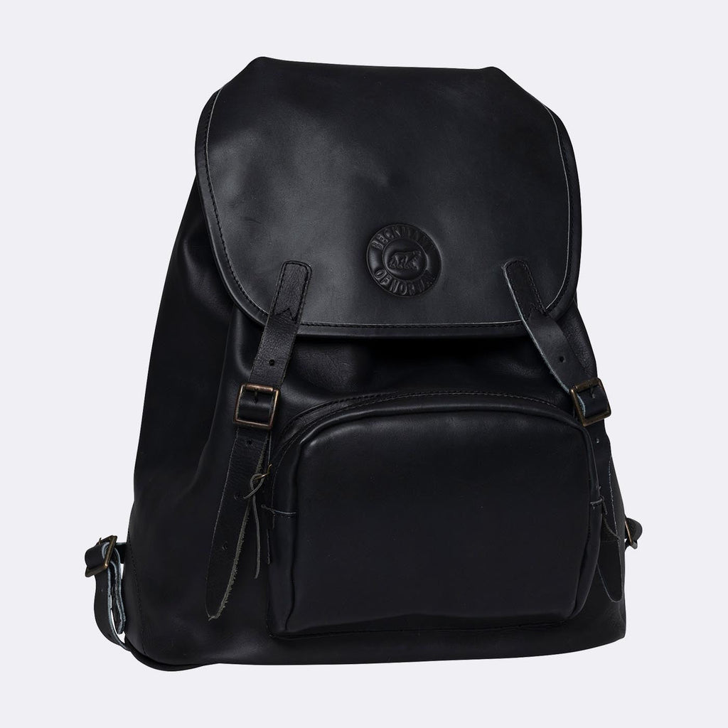 Leather backpack 18 liter, Black