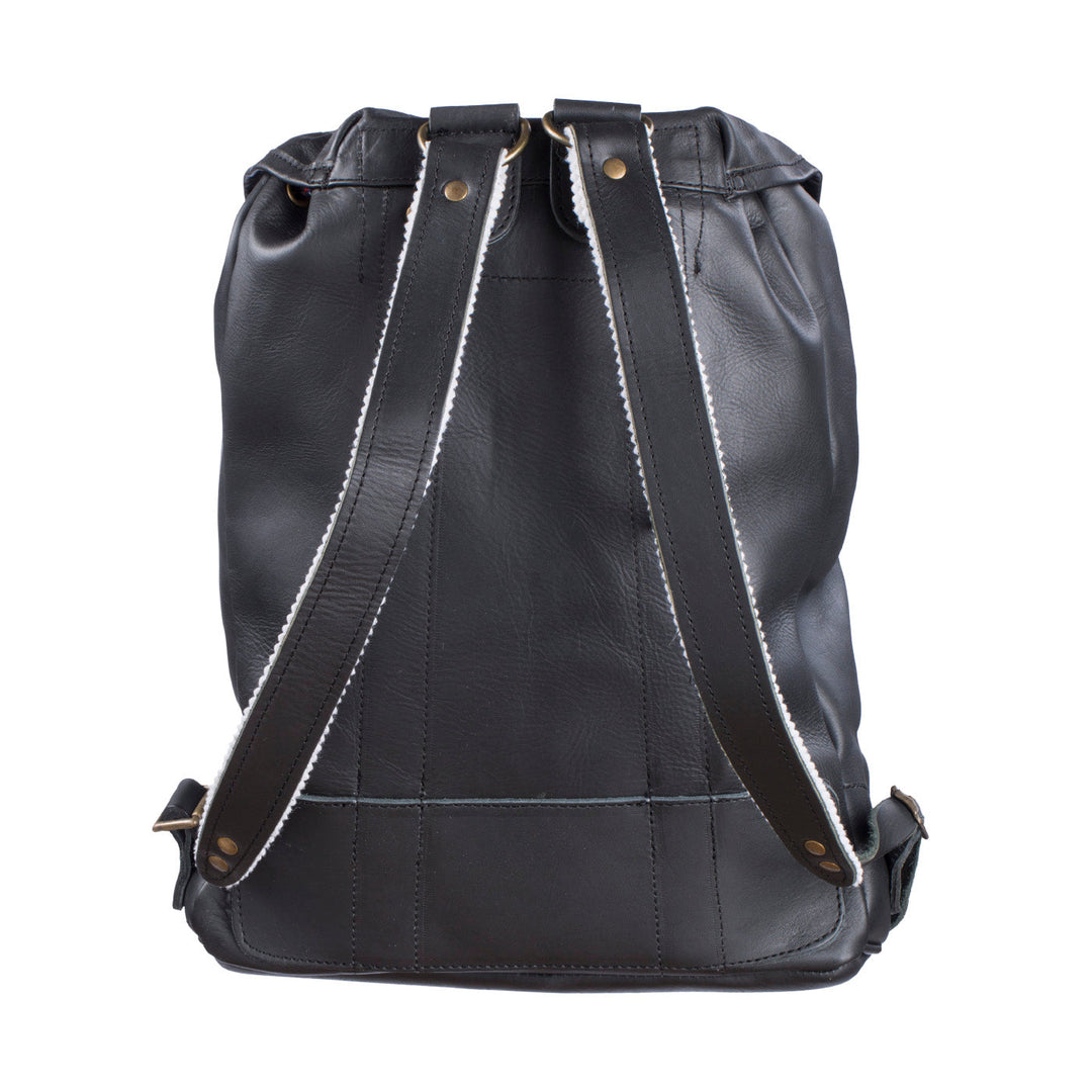 Leather backpack 18 liter, Black