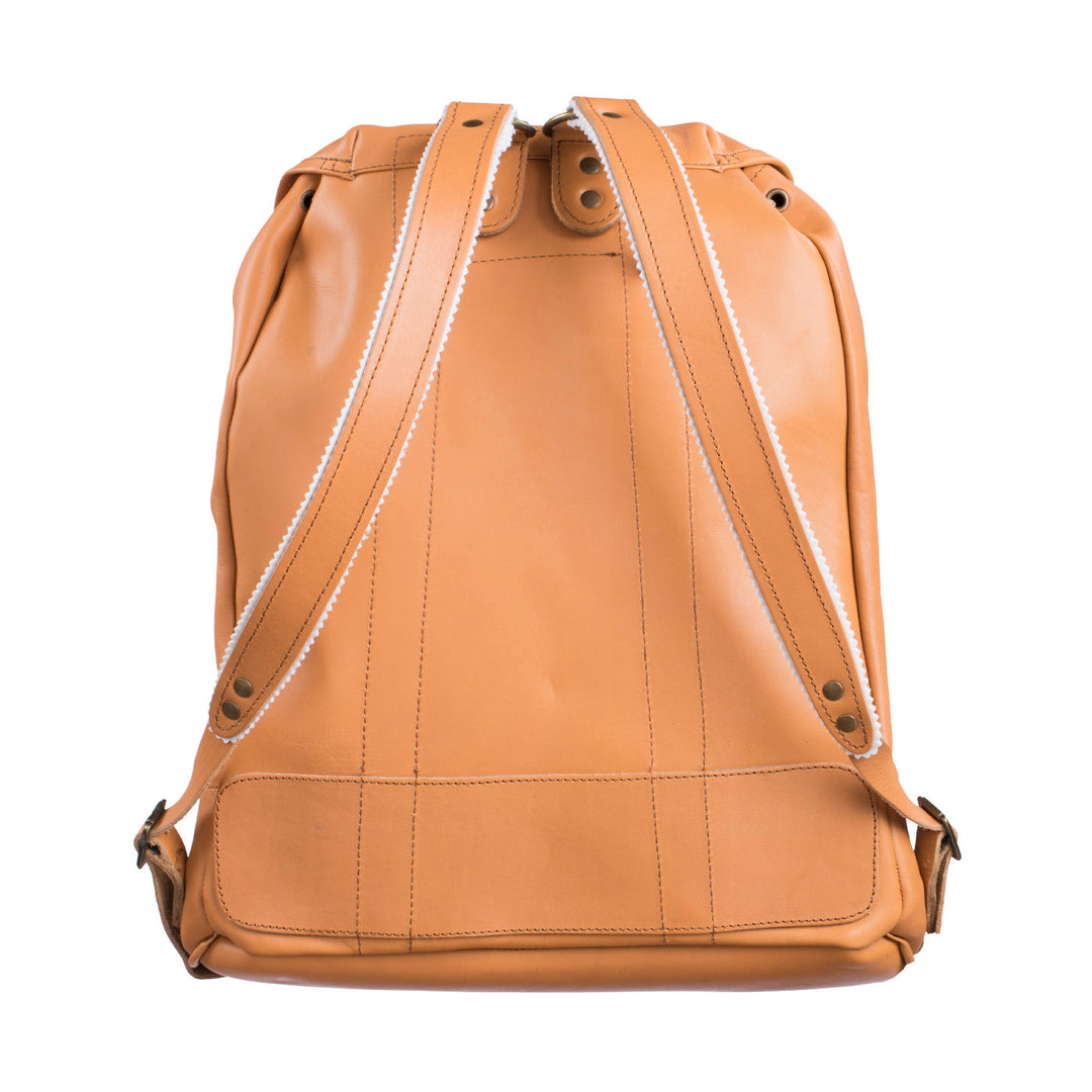 Leather backpack 27 liter, Nature