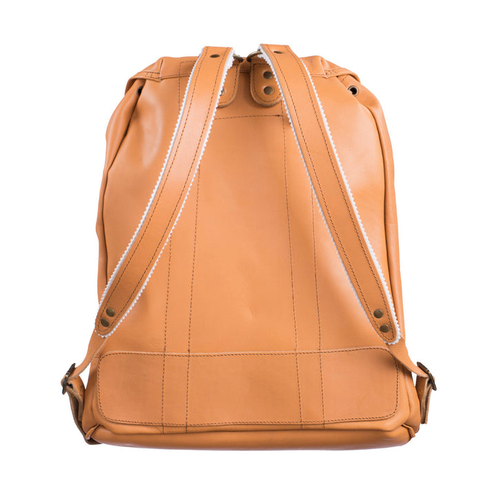 Leather backpack 27 liter, Nature