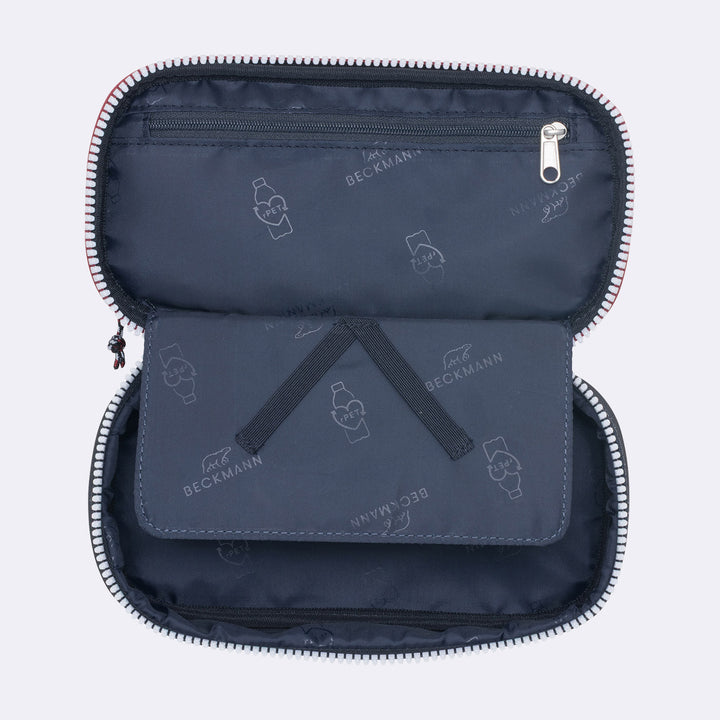 Oval pencil case Sport Junior, Navy White