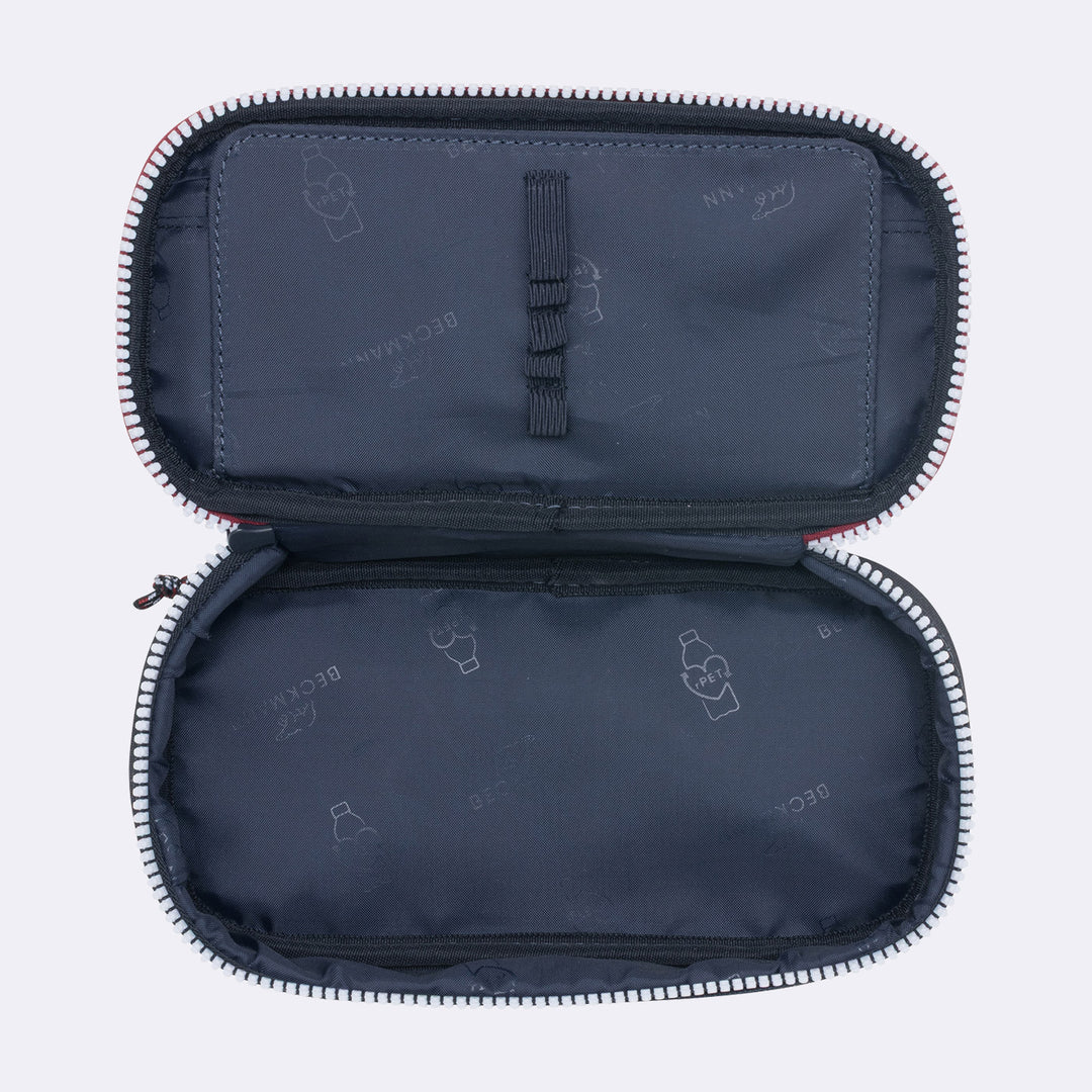 Oval pencil case Sport Junior, Navy White