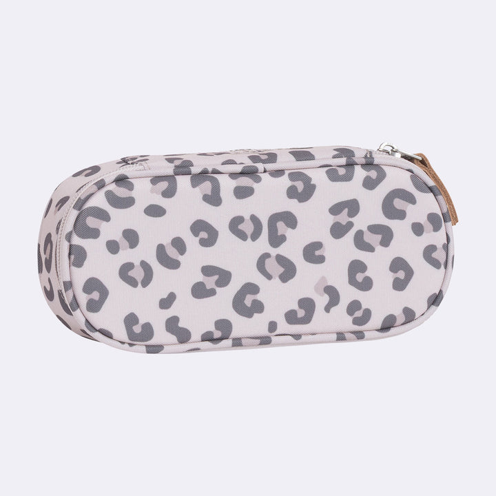 Oval pencil case, Leopard