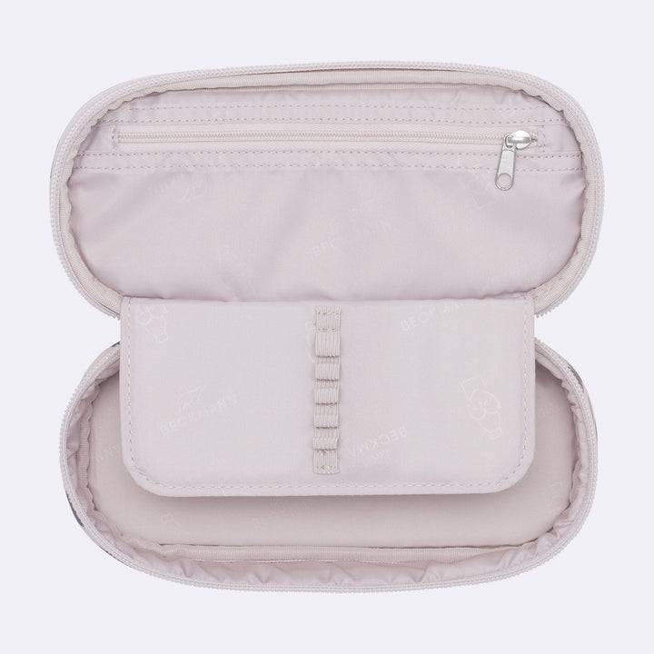 Oval pencil case, Leopard