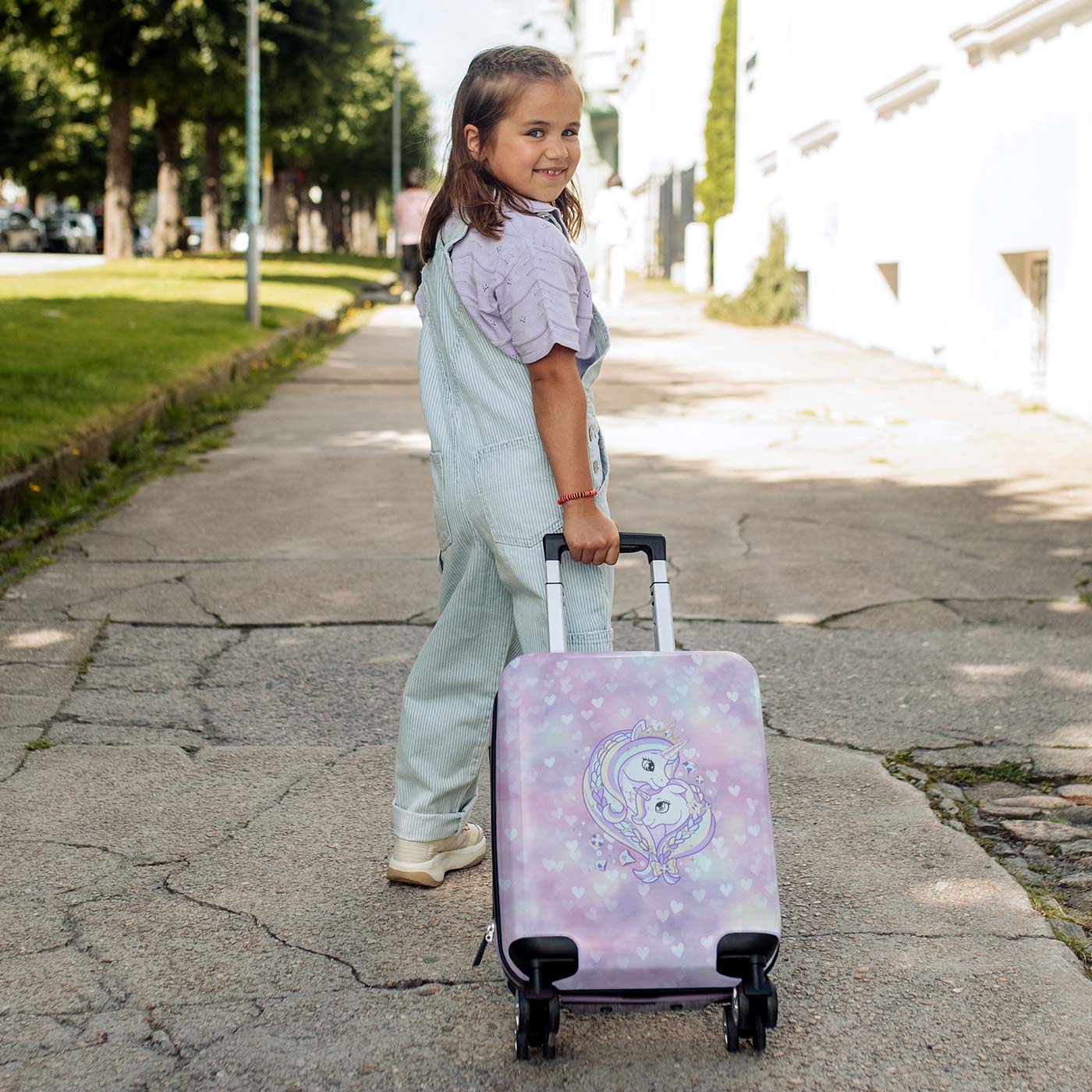Children's suitcase, Unicorn Princess Purple – Beckmann Norway