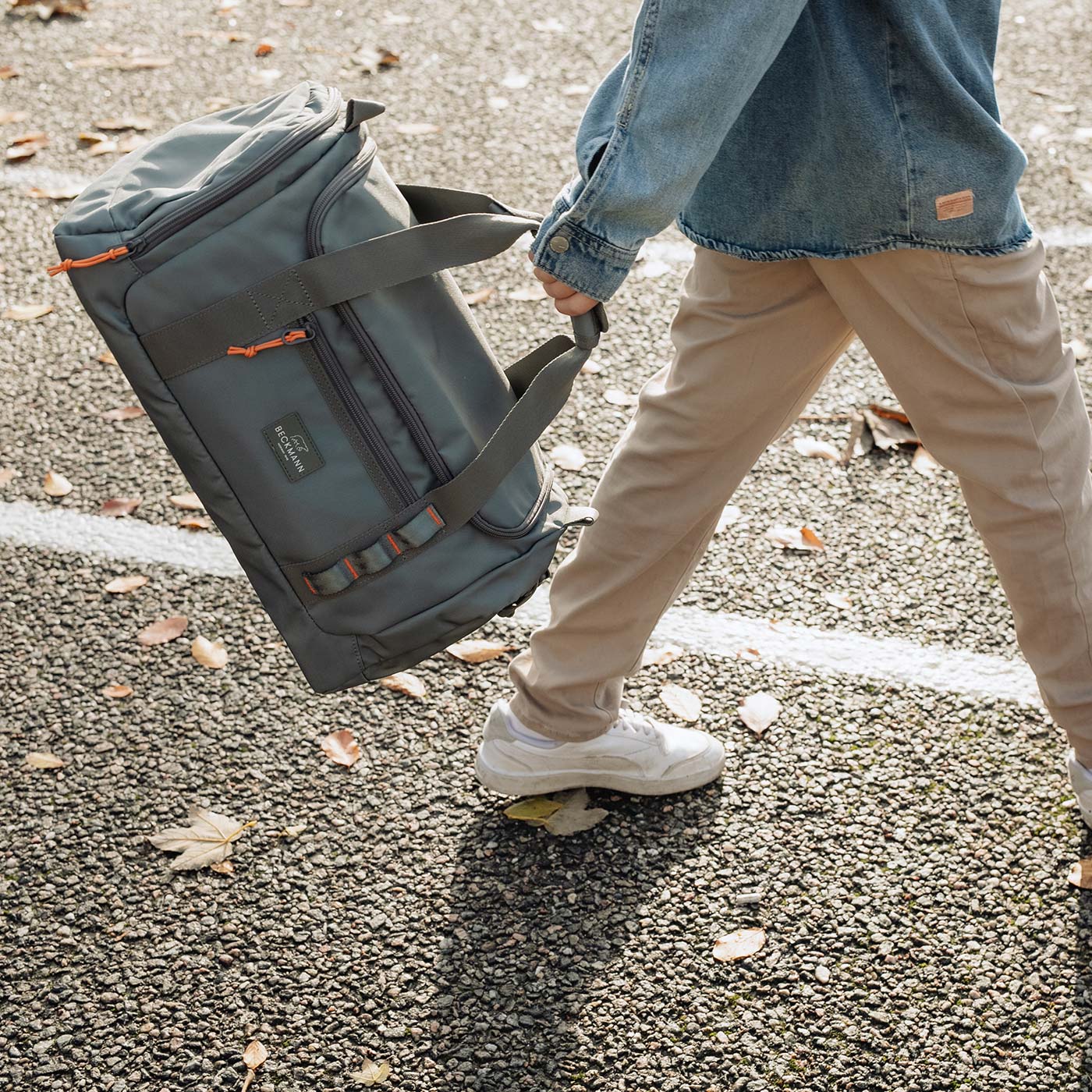 Duffelbag Sport, Green Orange – Beckmann Norway