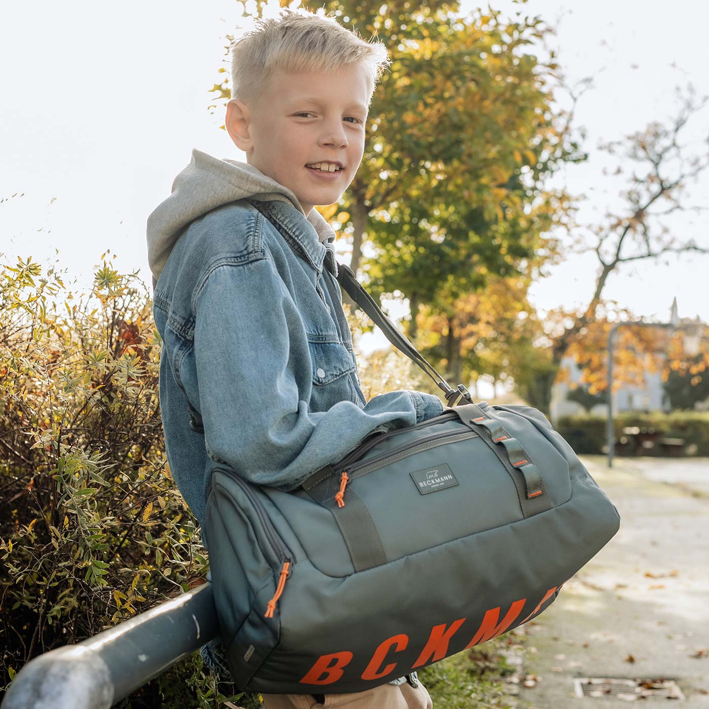 Duffelbag Sport, Green Orange – Beckmann Norway