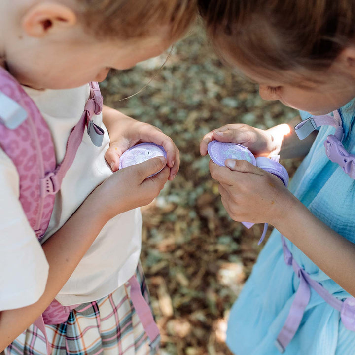 Mini backpack with buttons, Unicorn Princess Purple