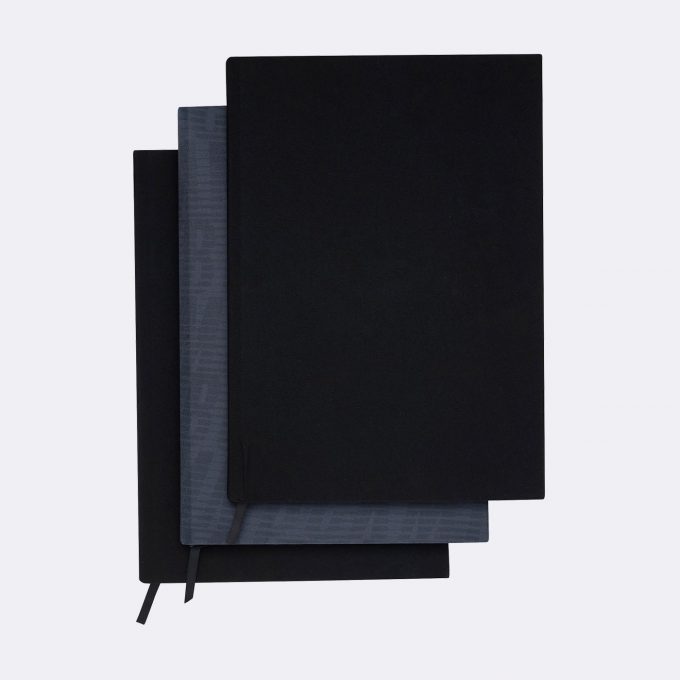 Elasticated book cover, 3 pack, Black